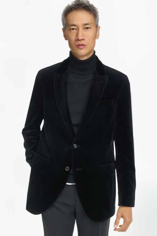 CHAQUETA CLASSIC FIT DE TERCIOPELO
