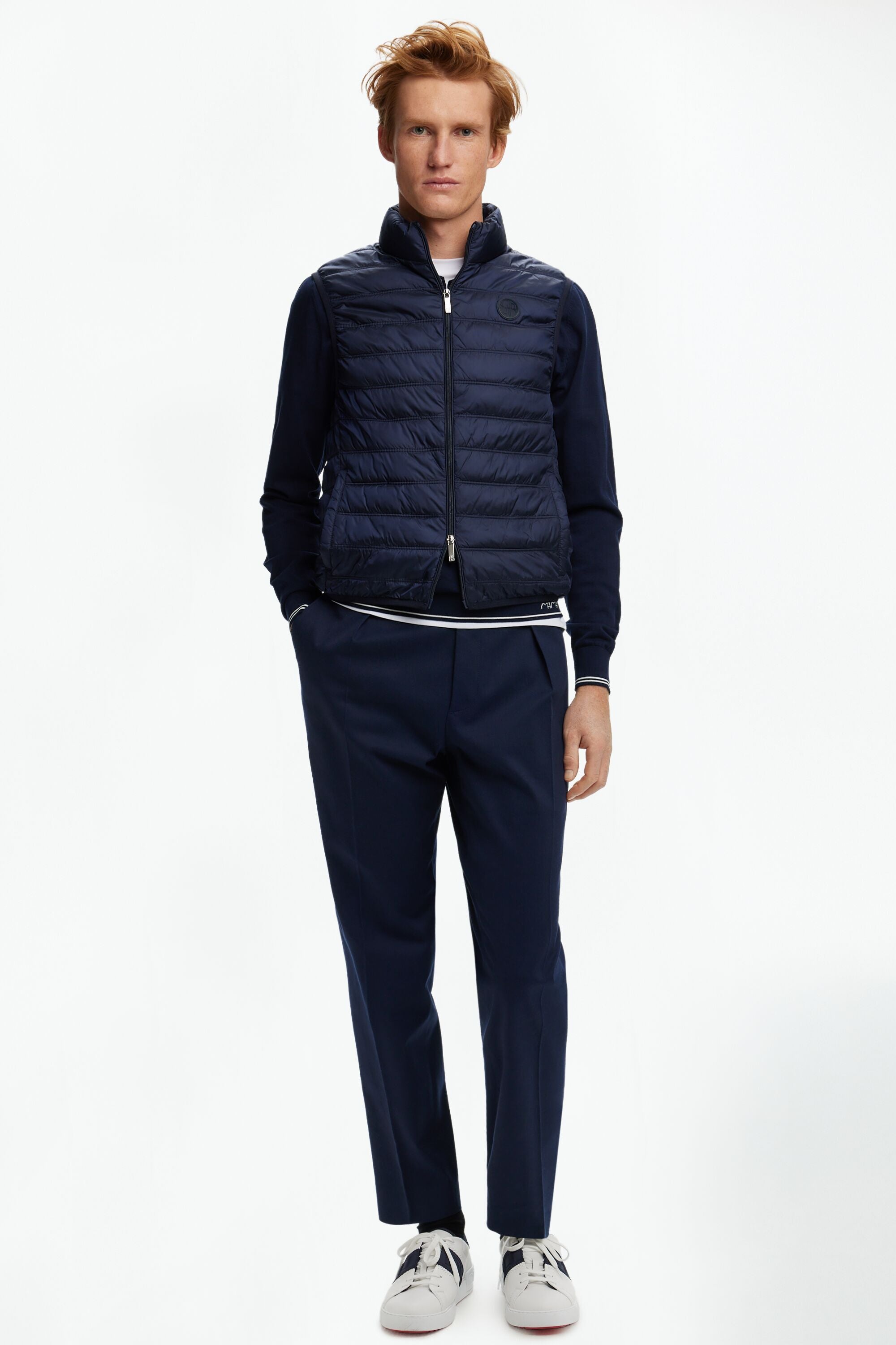 Quilted Technical Nylon Vest navy - CH Carolina Herrera United States