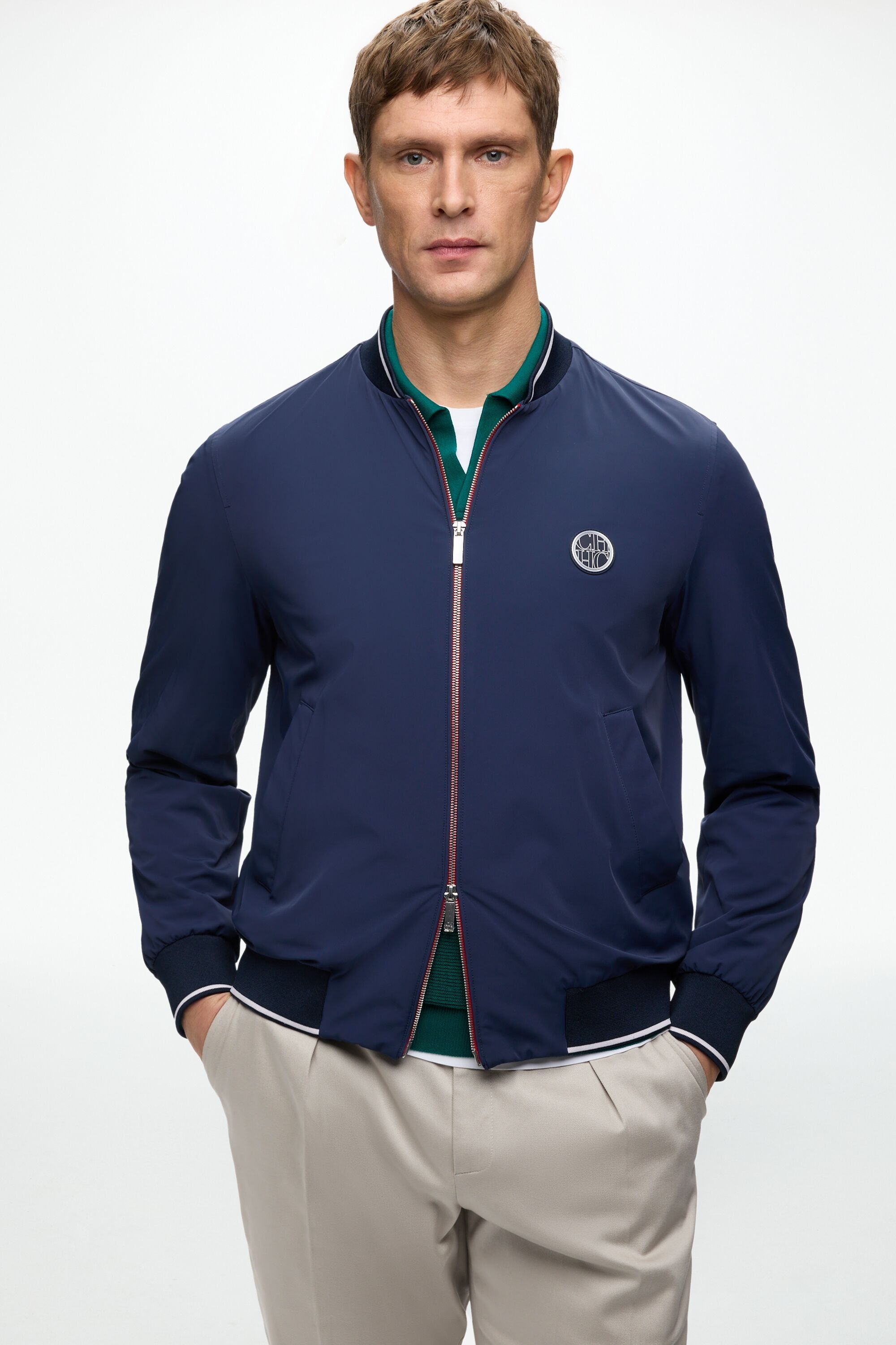 Technical Nylon Bomber Jacket