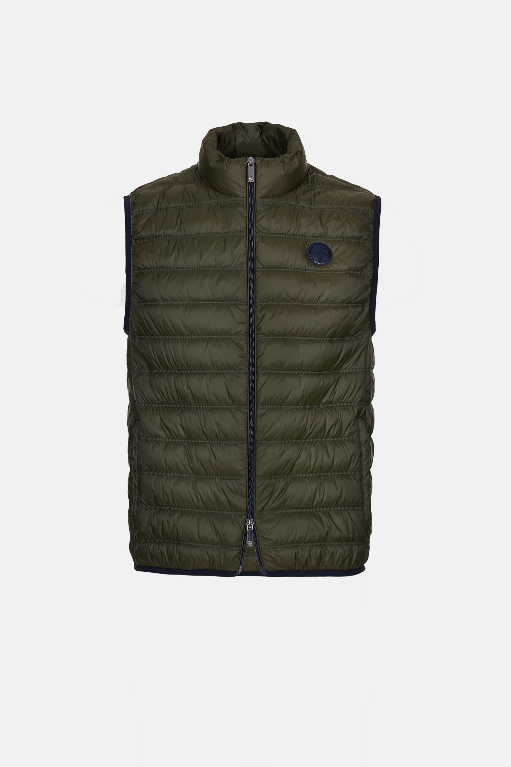 MUKZIN Color-block Chinese Style Retro Gray Stand-up Collar Vest