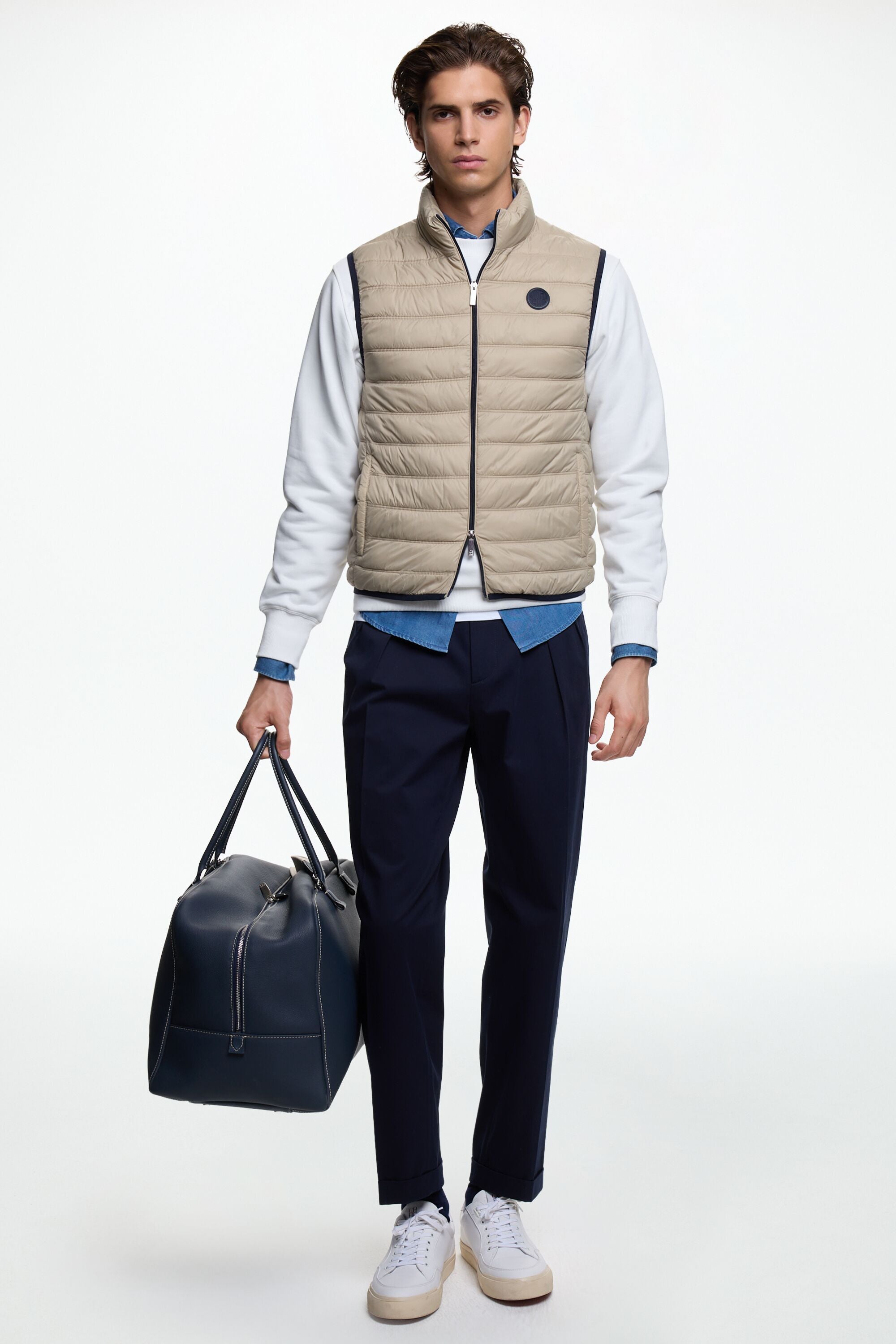 Quilted Technical Nylon Vest camel CH Carolina Herrera United States