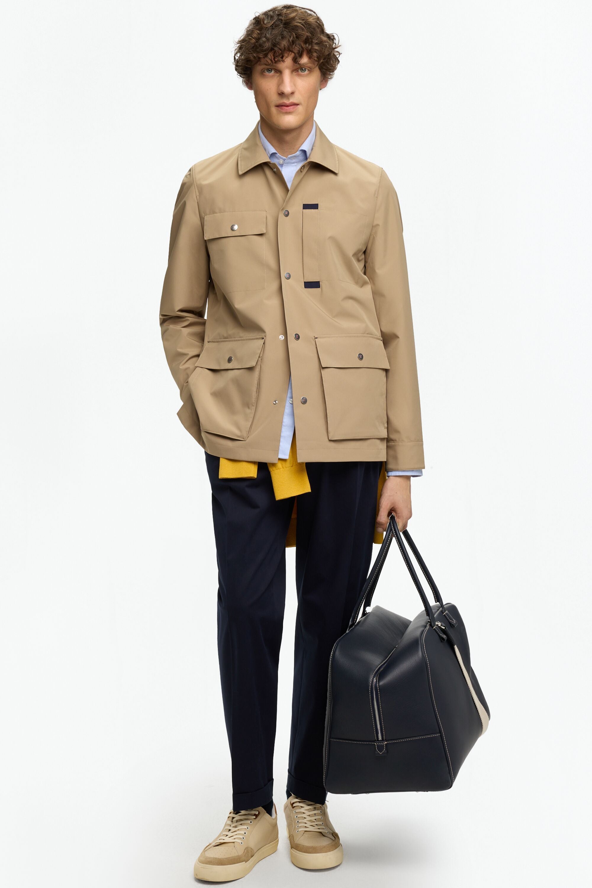 Technical Nylon Safari Jacket camel - CH Carolina Herrera Technical Nylon Safari Jacket camel - CH Carolina Herrera