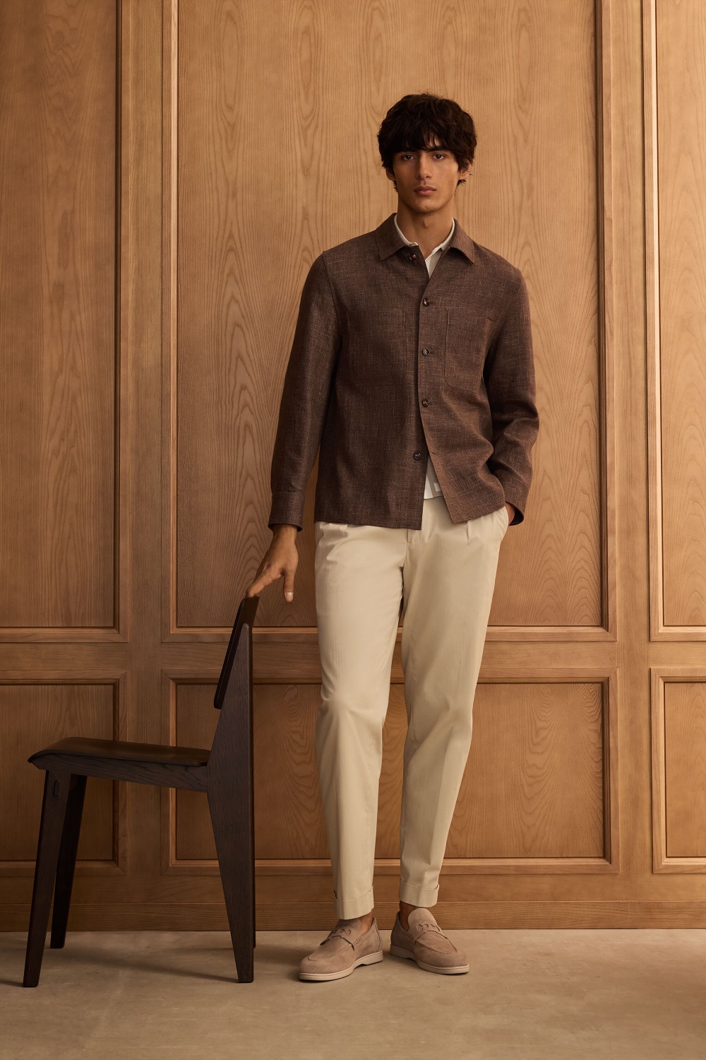 COTTON MICRO TWILL REGULAR FIT CHINOS