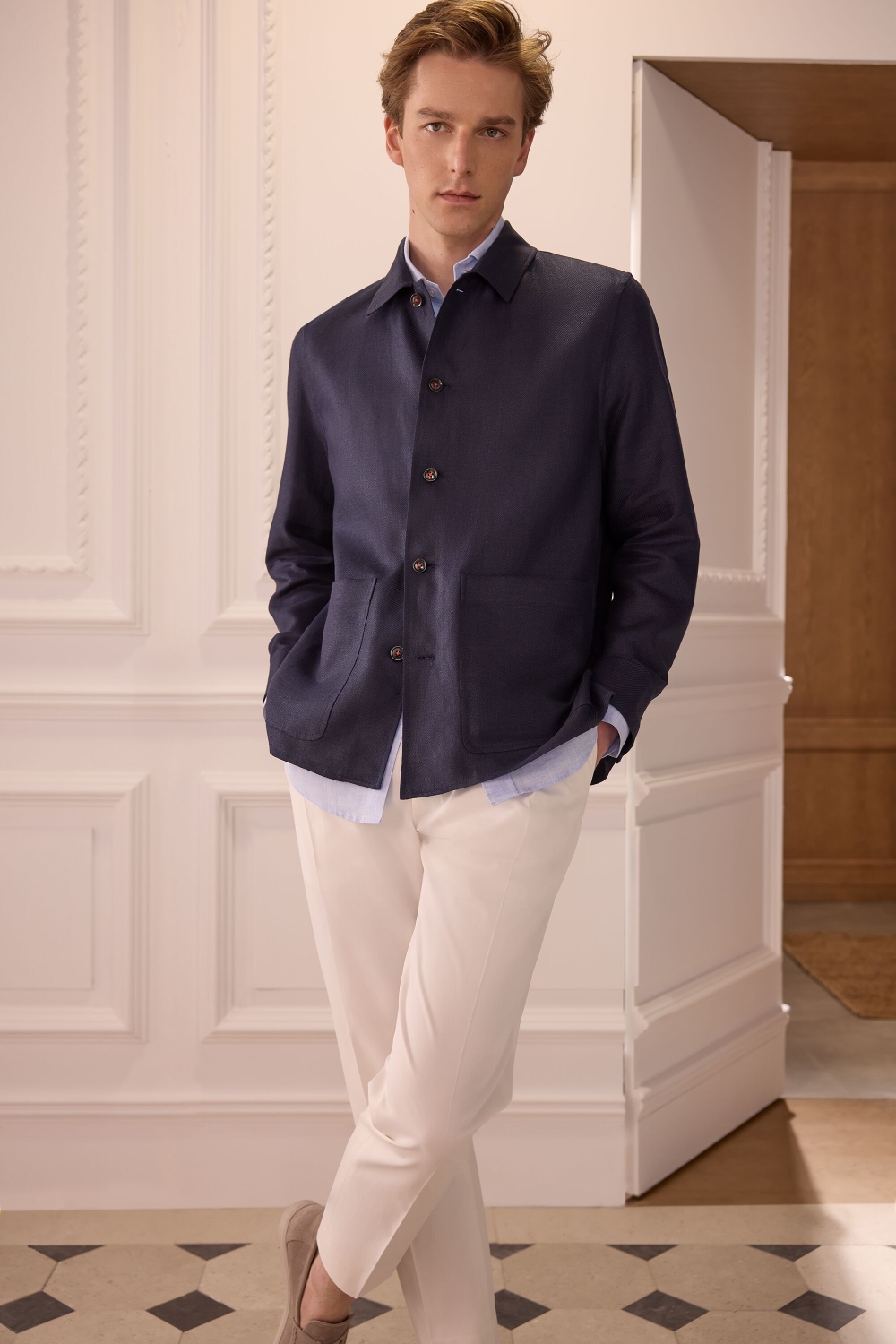 COTTON MICRO TWILL REGULAR FIT CHINOS