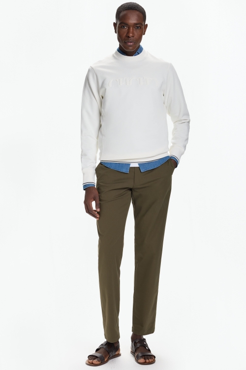 COTTON MICRO TWILL REGULAR FIT CHINOS