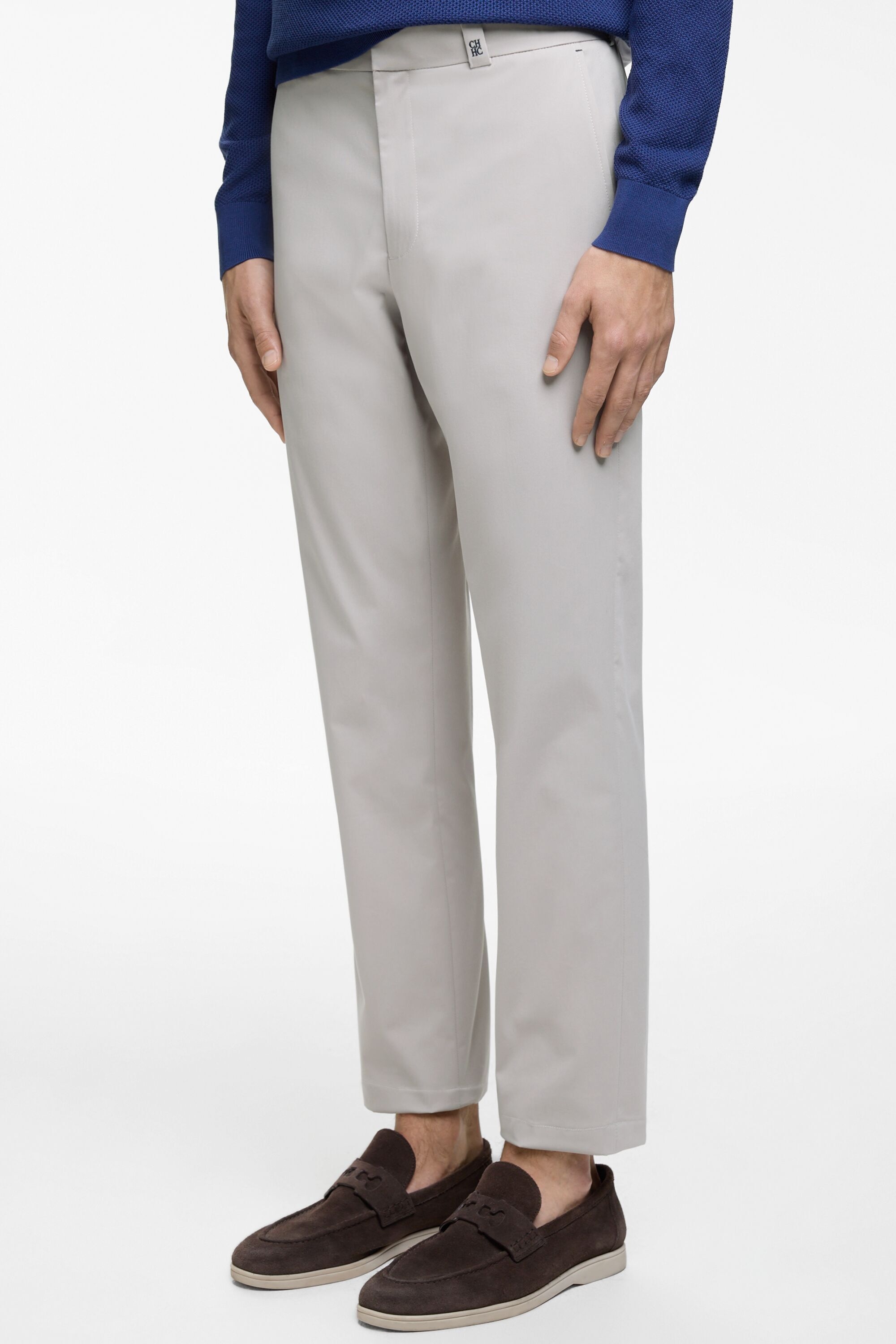 Pantalón Relaxed Fit de Microsarga de Algodón