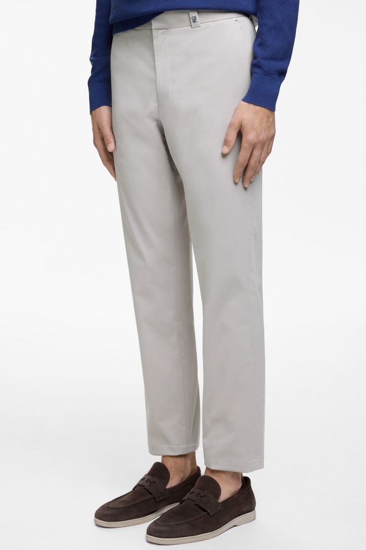 Pantalón Relaxed Fit de Microsarga de Algodón