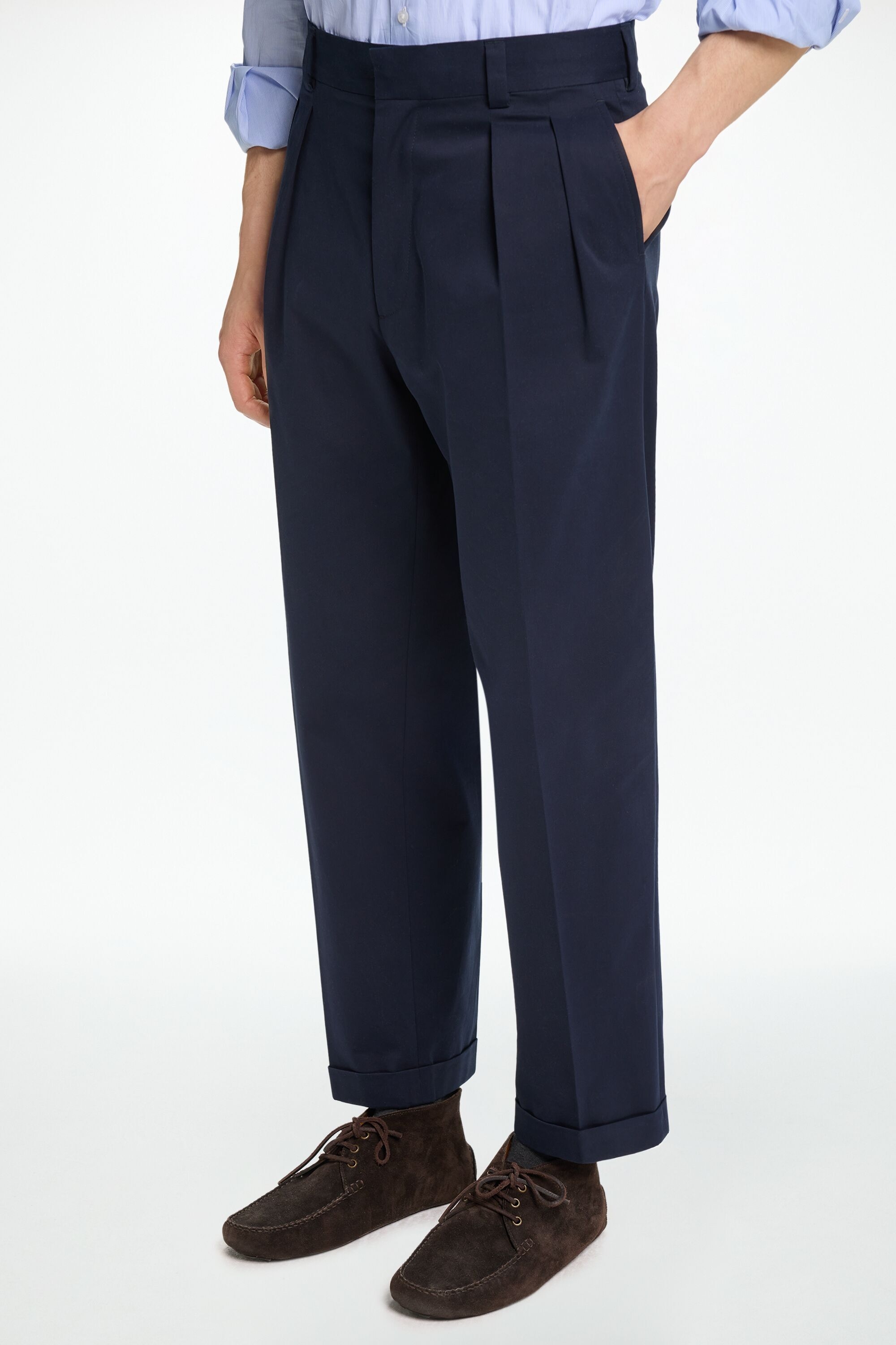 Cotton Micro Twill Relaxed Fit Pants