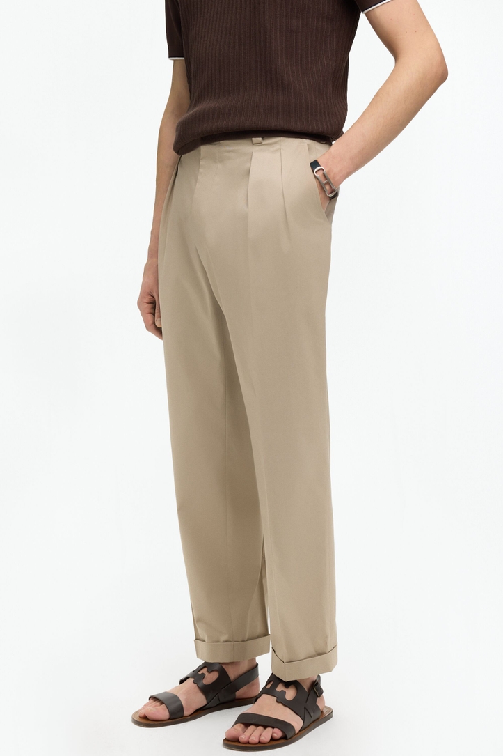 Cotton Micro Twill Relaxed Fit Pants
