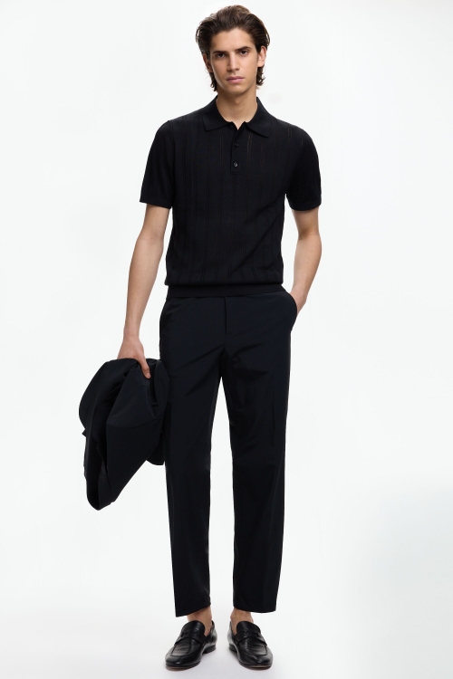 PANTALÓN DE TRAJE RELAXED FIT DE NYLON TÉCNICO