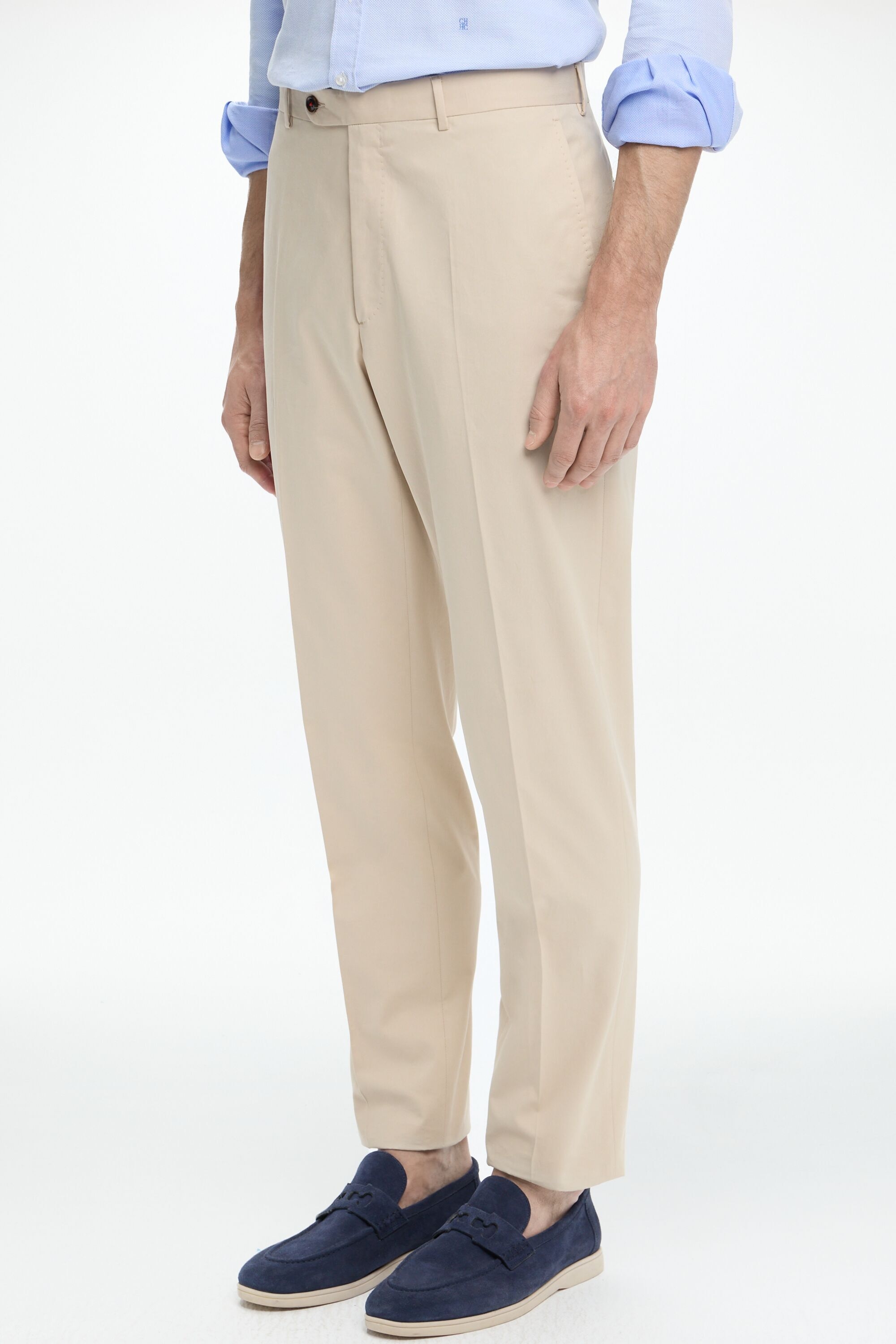 Cotton Twill Classic Fit Suit Pants