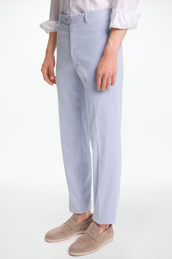 Pantalón de Traje Classic Fit de Canutillo de Algodón