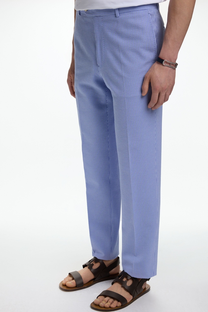 Seersucker Classic Fit Suit Pants
