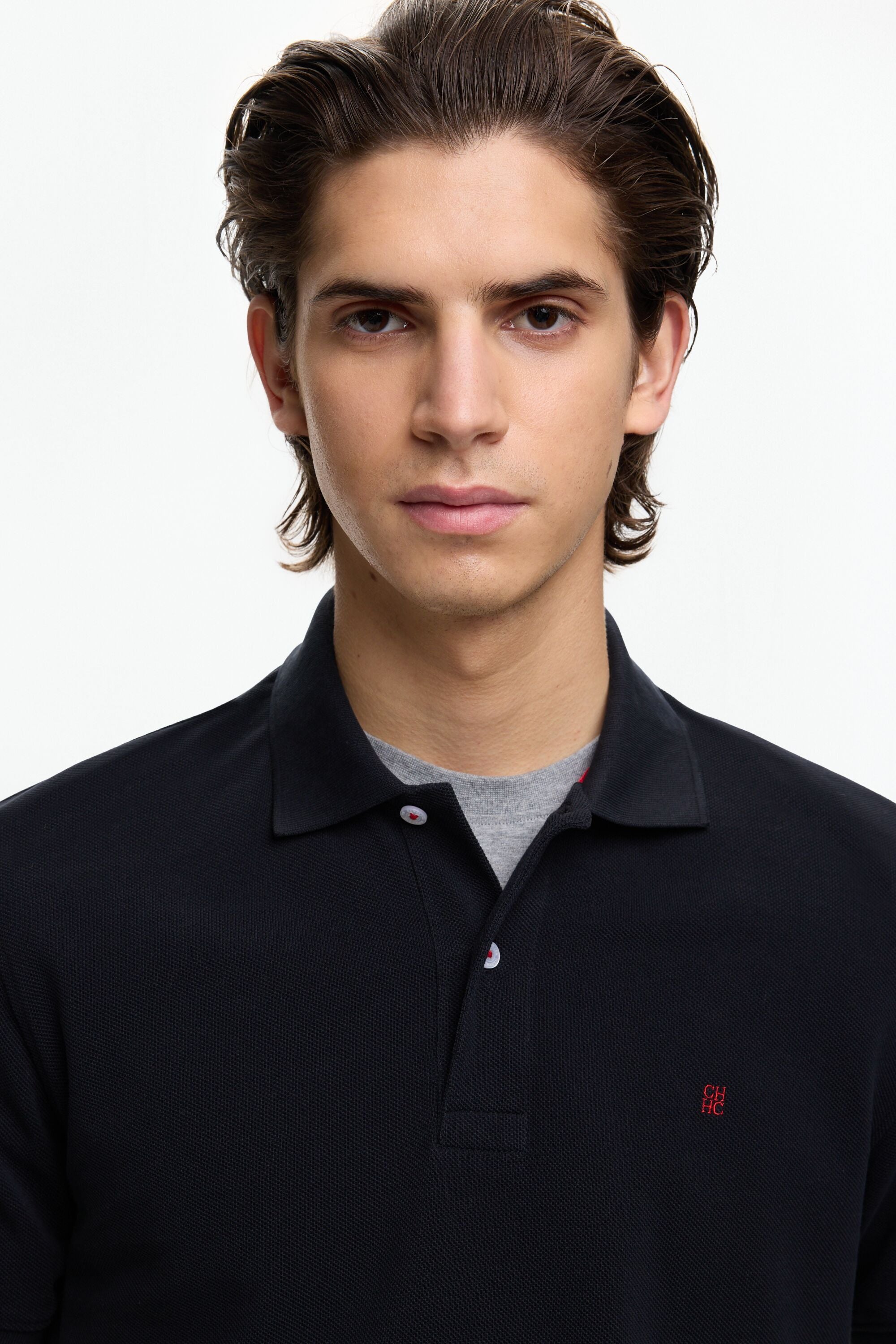 Piqué Polo Shirt black - CH Carolina Herrera United States