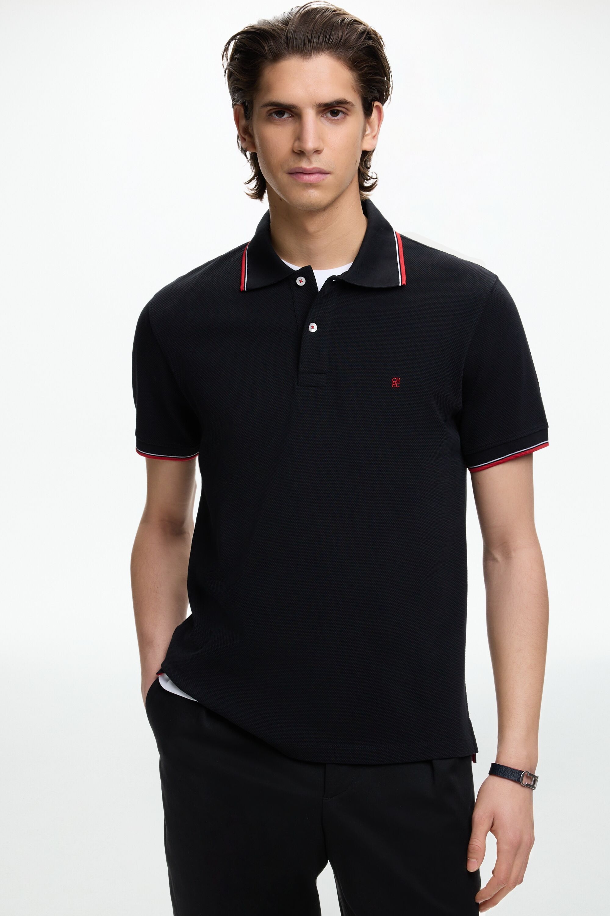 Polo de Jersey con Estructura