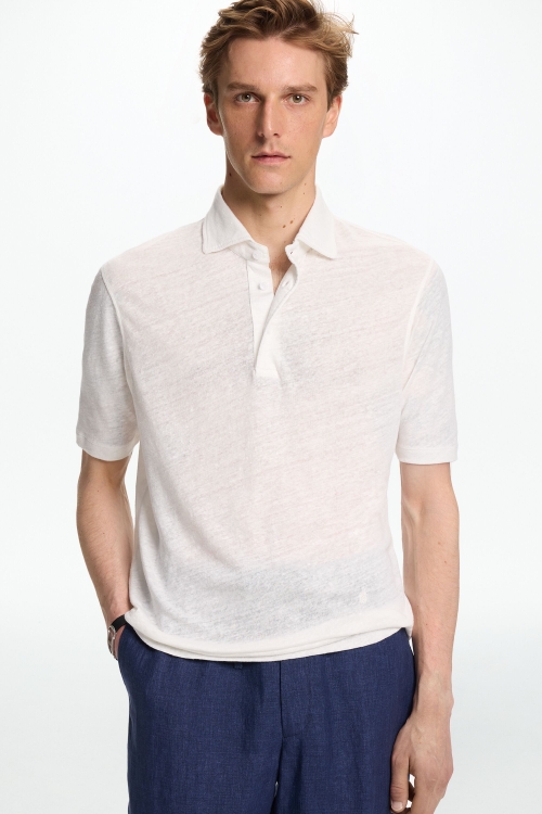 LINEN POLO SHIRT