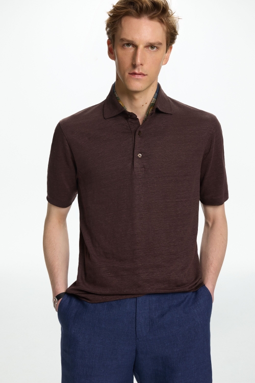 LINEN POLO SHIRT
