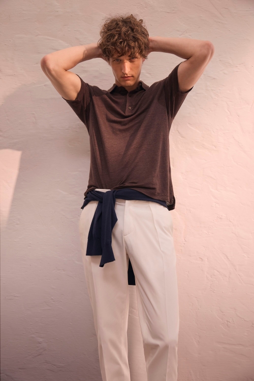 LINEN POLO SHIRT
