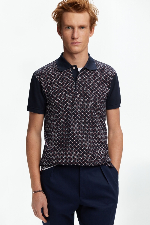 POLO DE PIQUÉ ESTAMPADO ROSETTA INSIGNIA