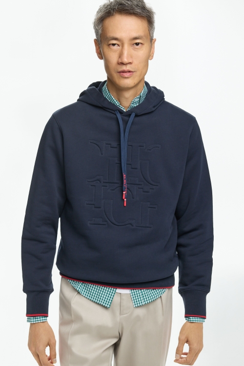 HOODED CH EMBOSSED SWEATSHIRT