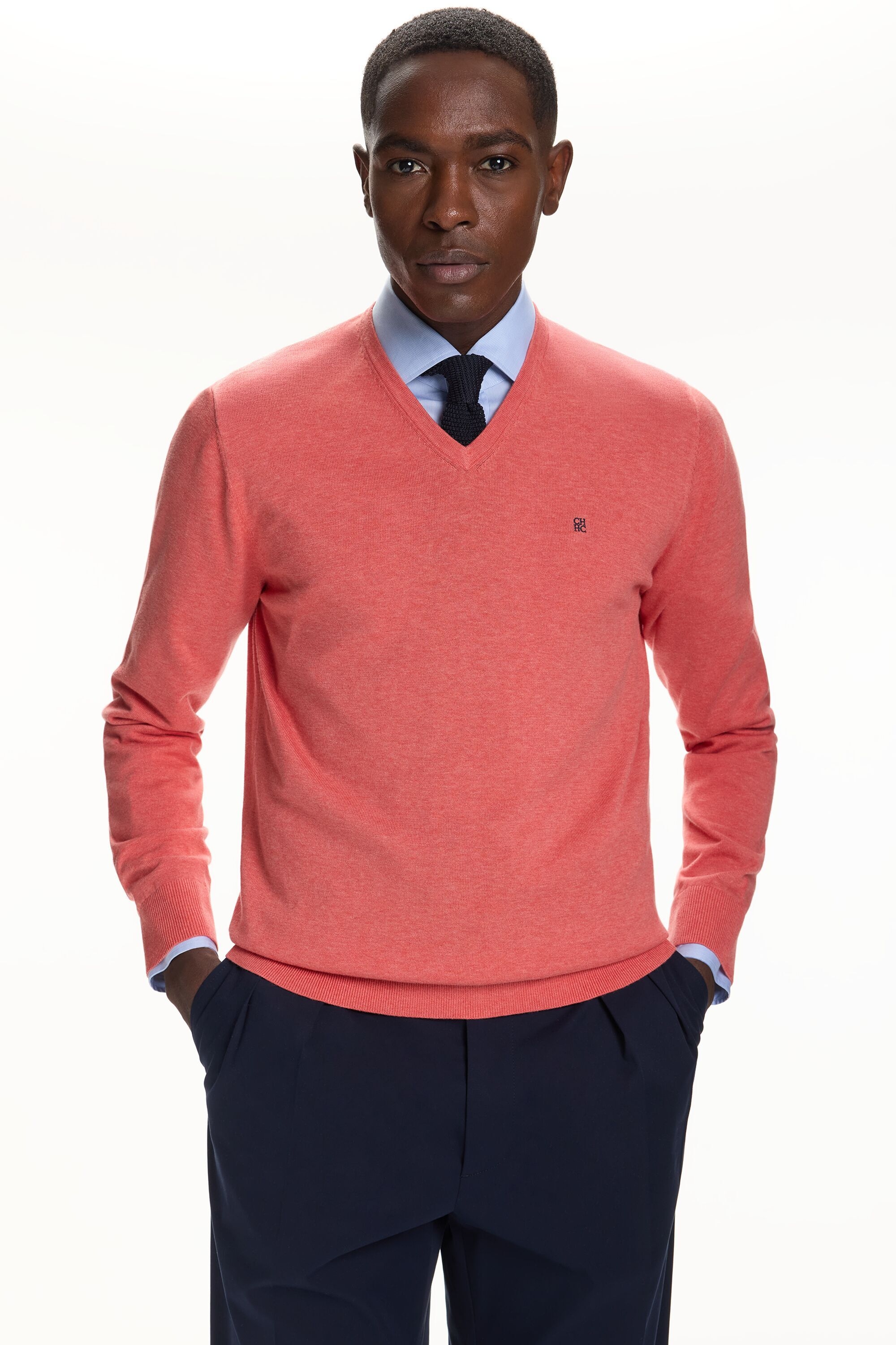 Cotton V-Neck Sweater