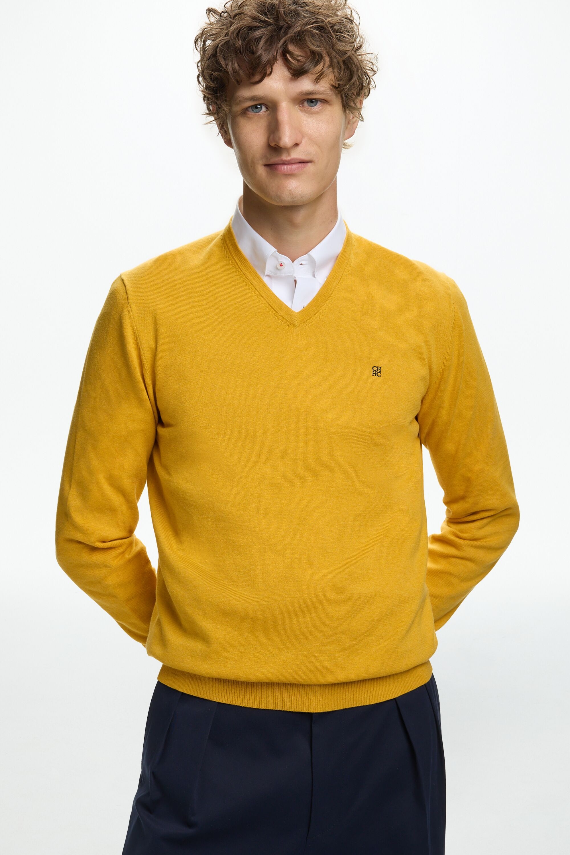 Cotton V-Neck Sweater