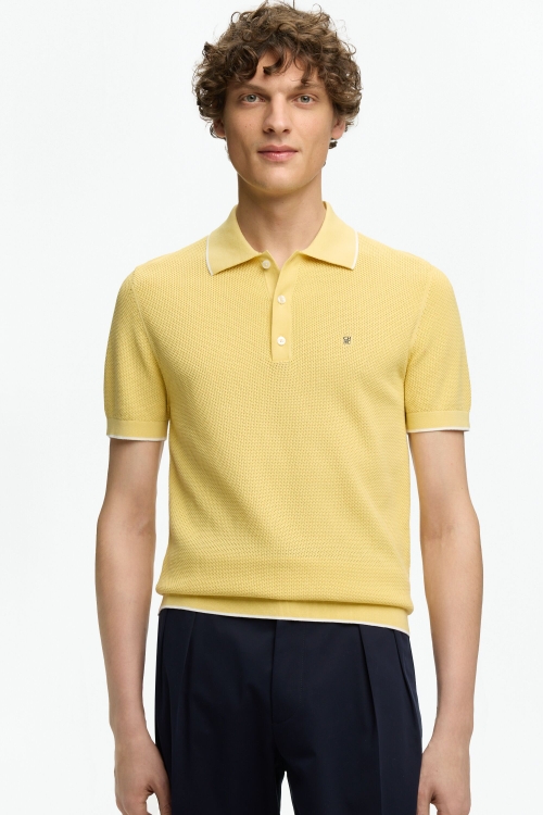 TEXTURED KNIT POLO SHIRT