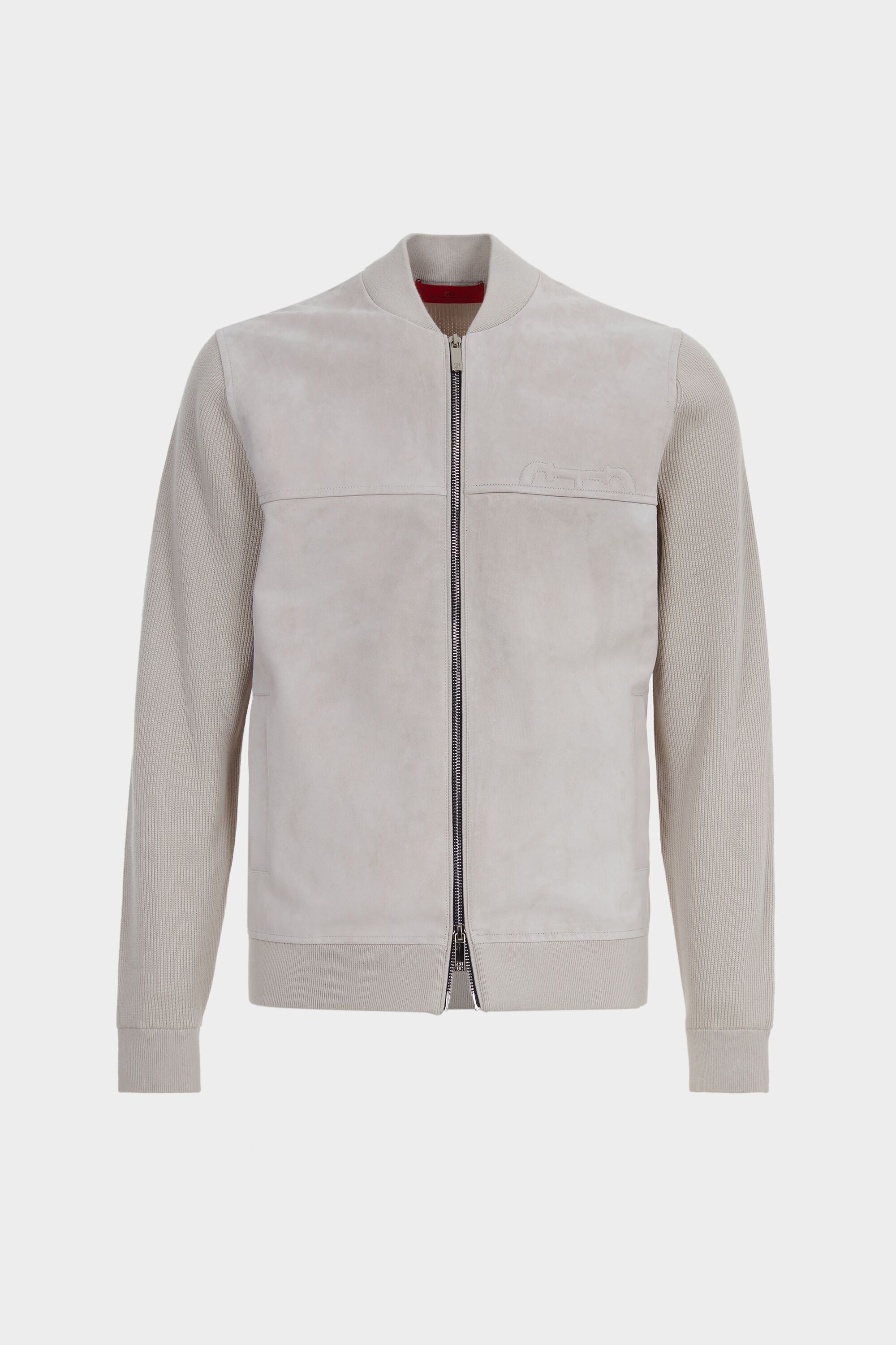 Doma Insignia Suede and Knit Bomber Jacket stone - CH Doma Insignia Suede and Knit Bomber Jacket stone - CH
