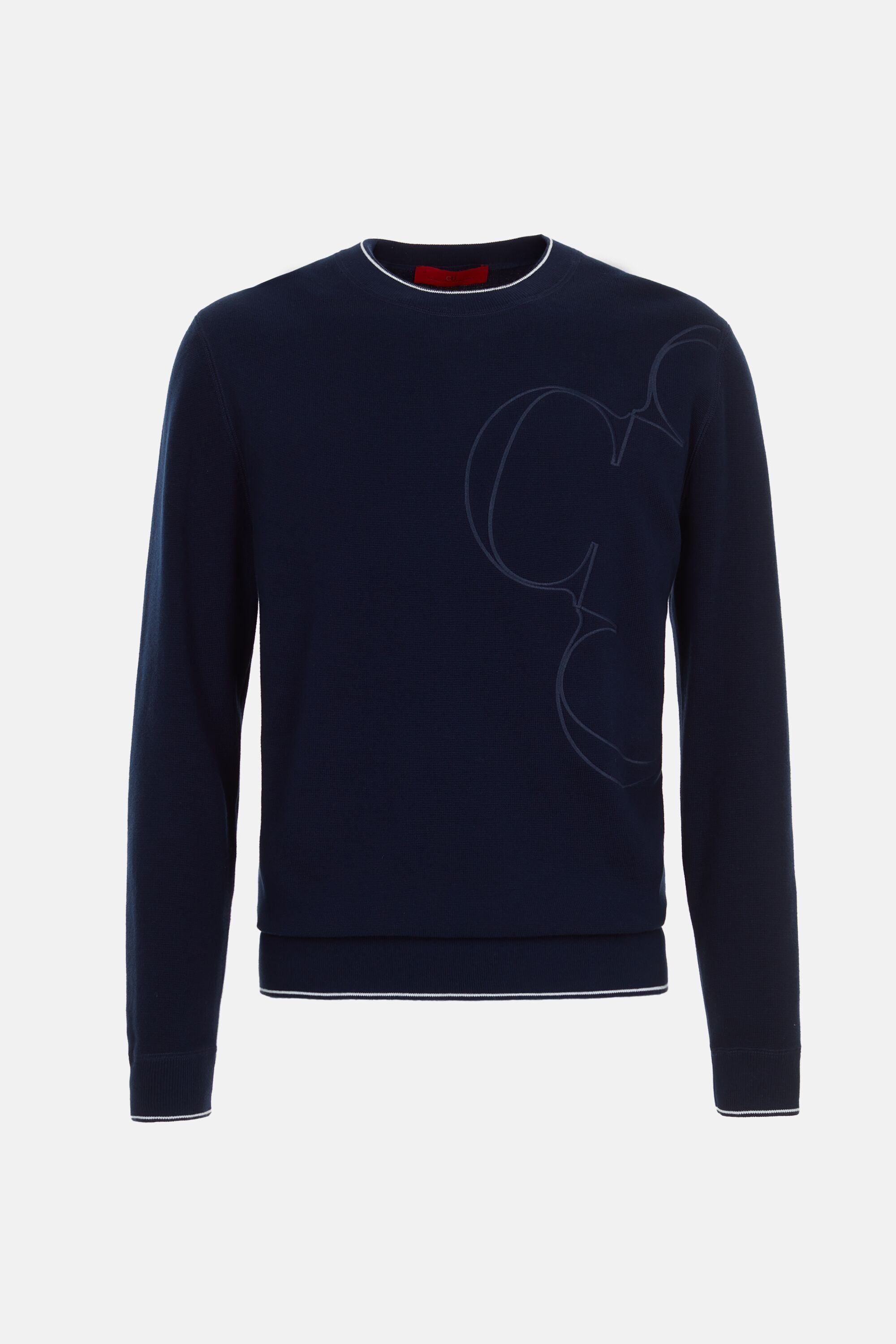 商品画像：Cristaseya Cotton Sweater with Leather Patch Pistachio Color 4