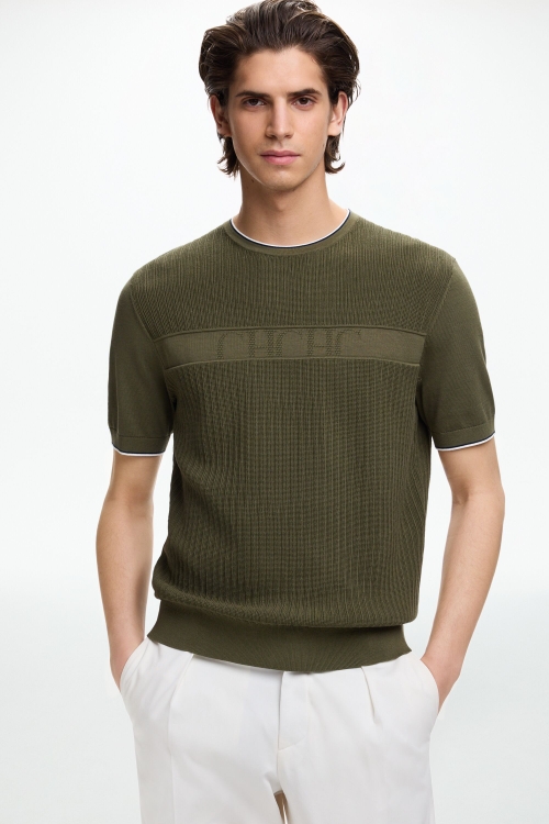 CAMISETA DE PUNTO CON ESTRUCTURA CH