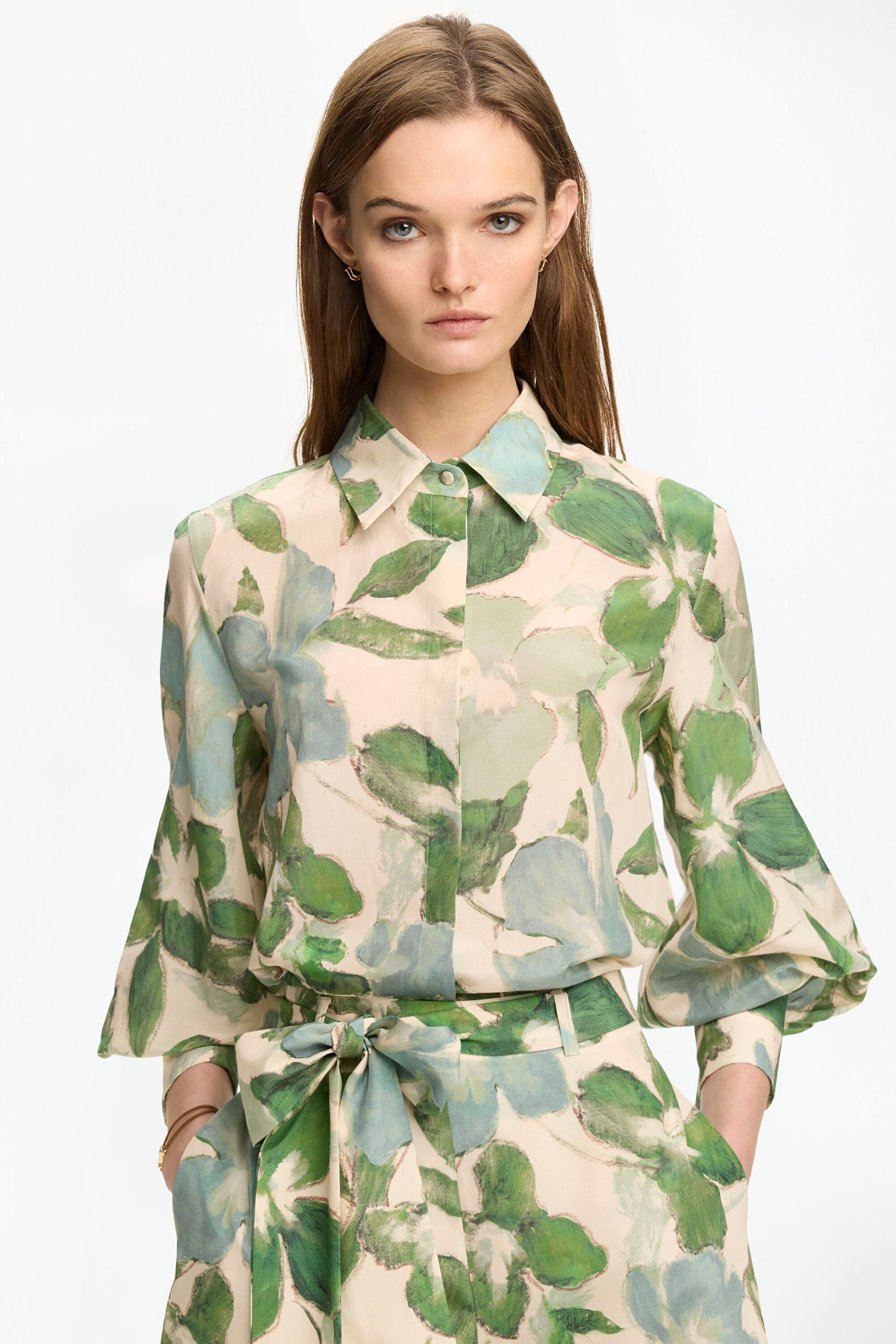 Print Poplin Straight-Fit Shirt