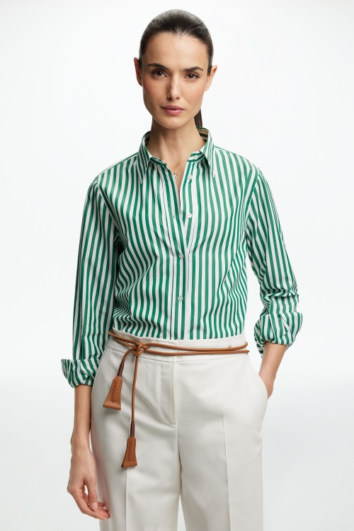 STRIPED POPLIN FITTED SHIRT