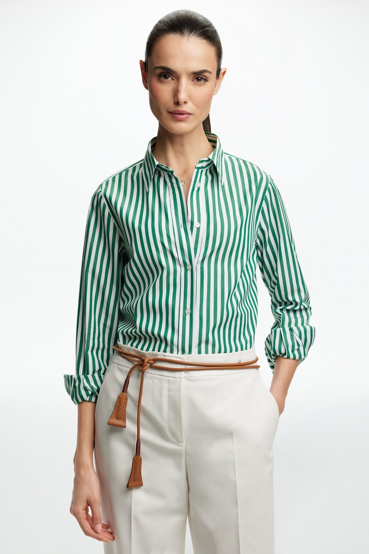 Striped Poplin Fitted Shirt