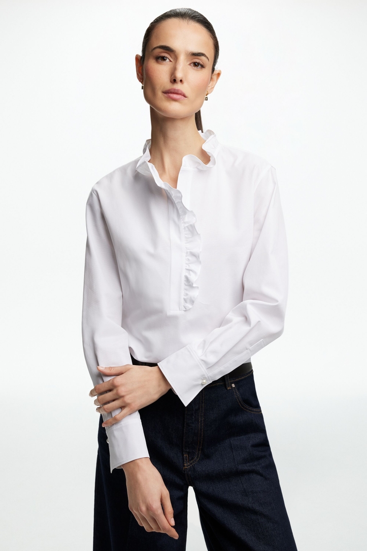 Ruffled Ottoman Fitted Shirt