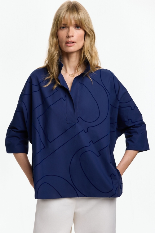 INITIALS INSIGNIA POPLIN OVERSIZE SHIRT