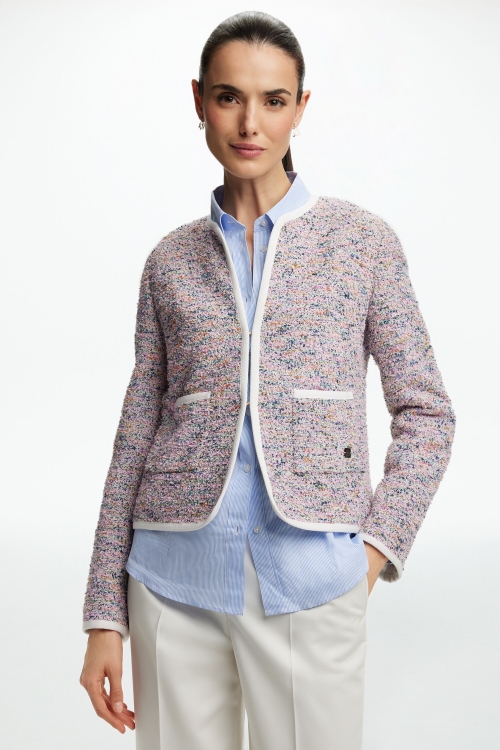 COTTON TWEED FITTED JACKET