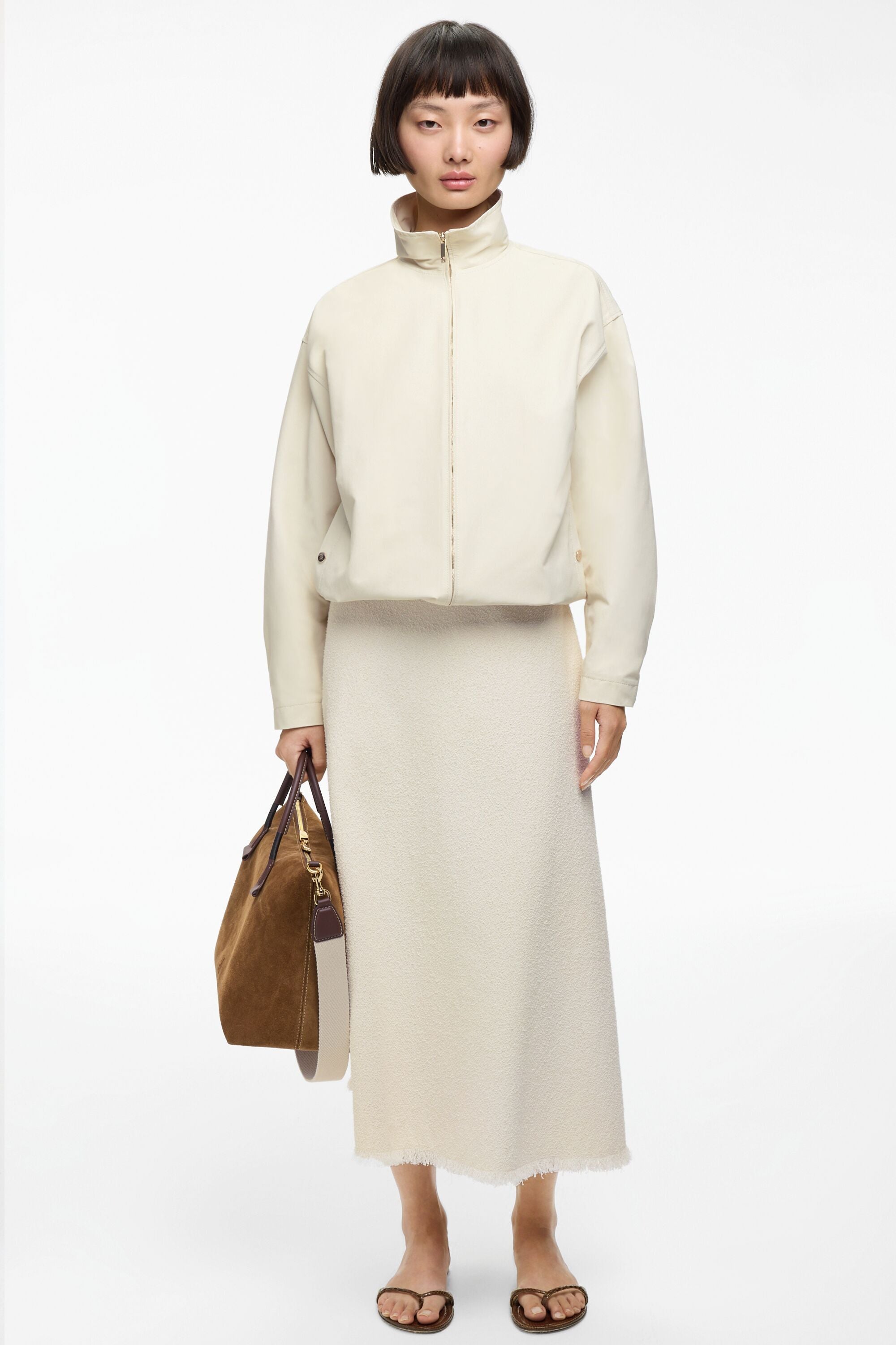 ジャケット・アウター RR COTTON BOMBER JACKET  BEIGE Cotton Bomber Jacket beige - CH Carolina Herrera United States