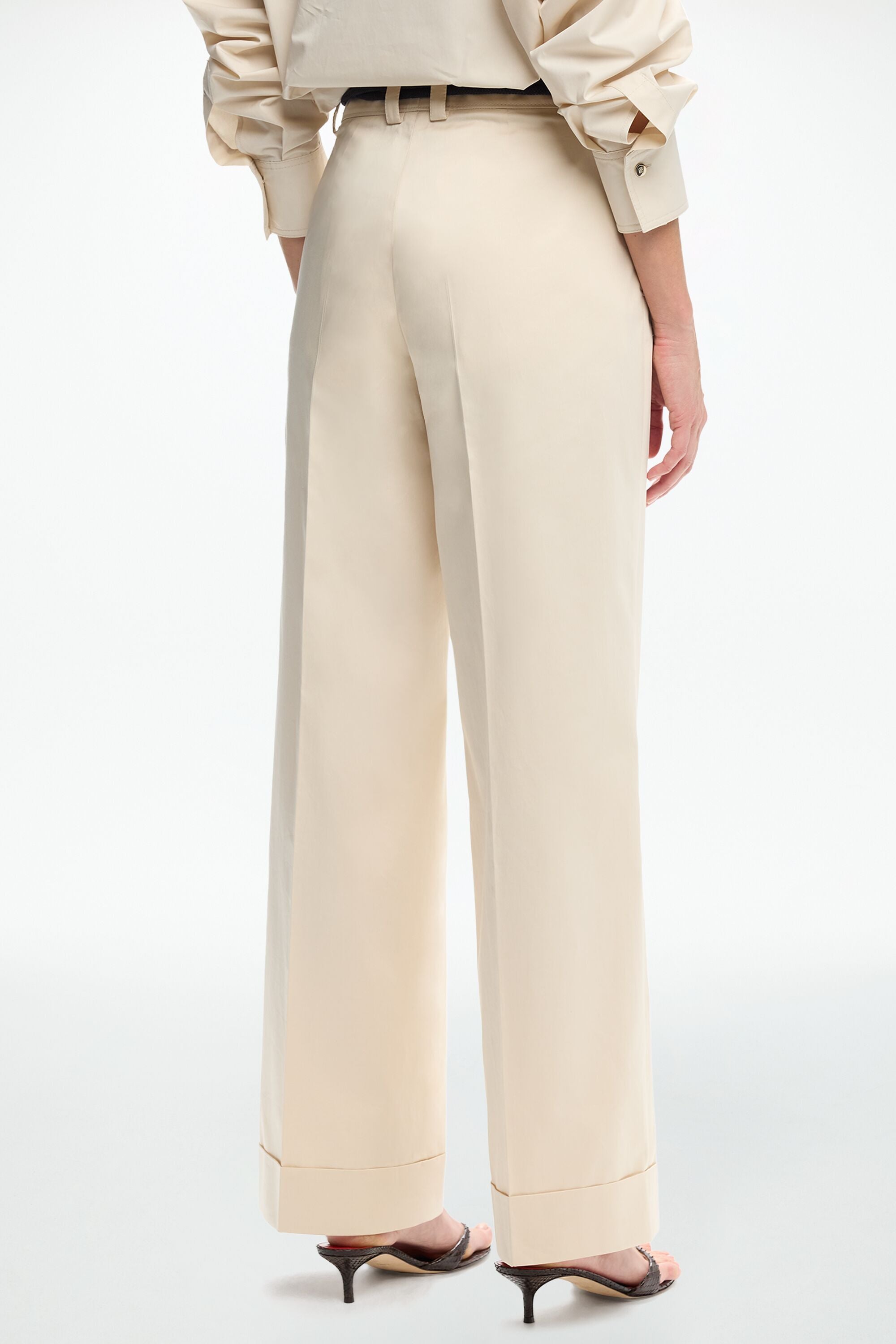 Poplin Straight-Leg Pants beige - CH Carolina Herrera United