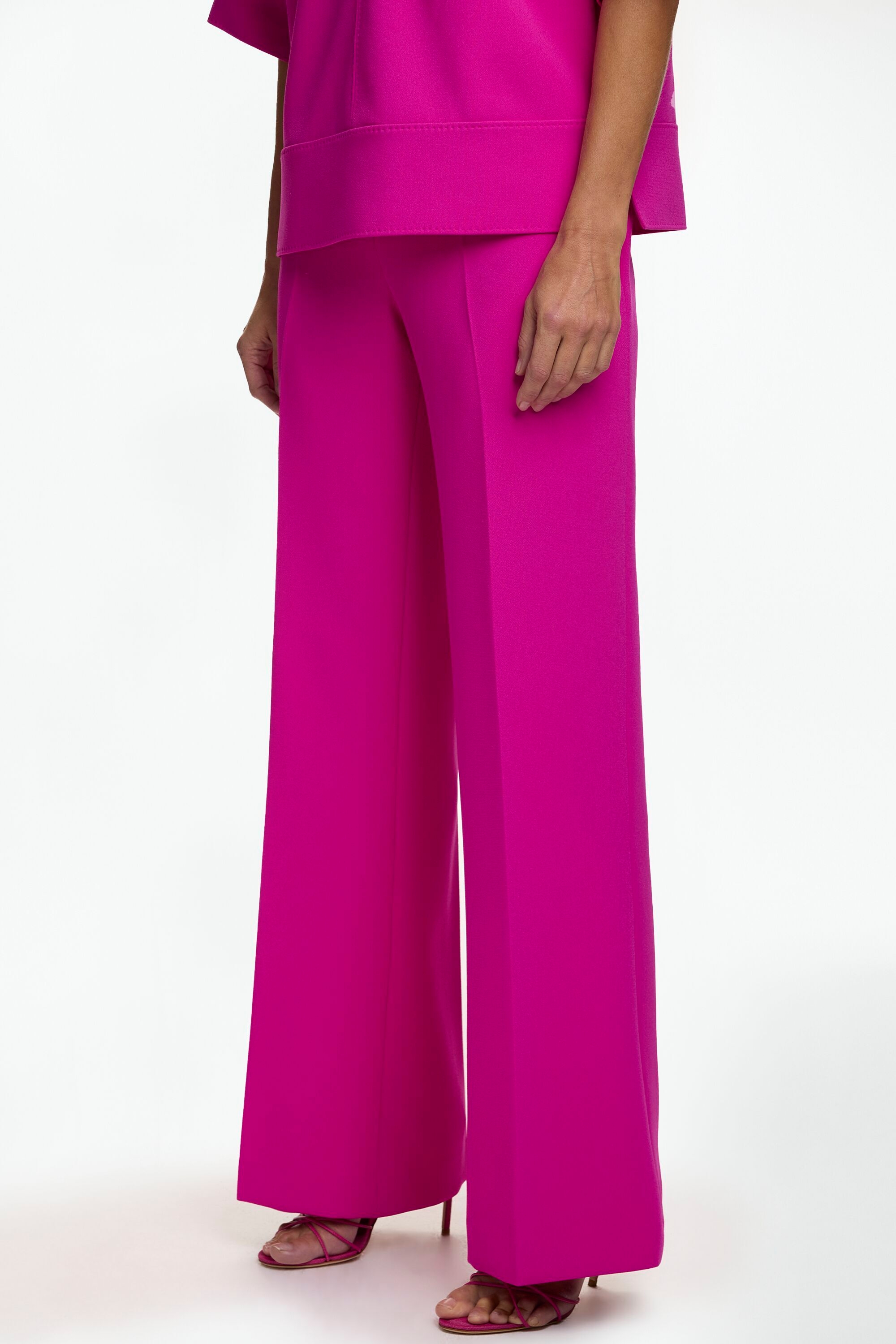 Crepe Straight-Leg Pants