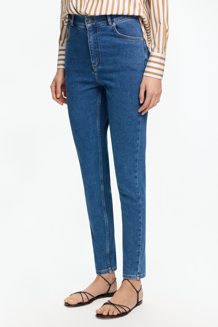 Denim Slim-Leg Pants