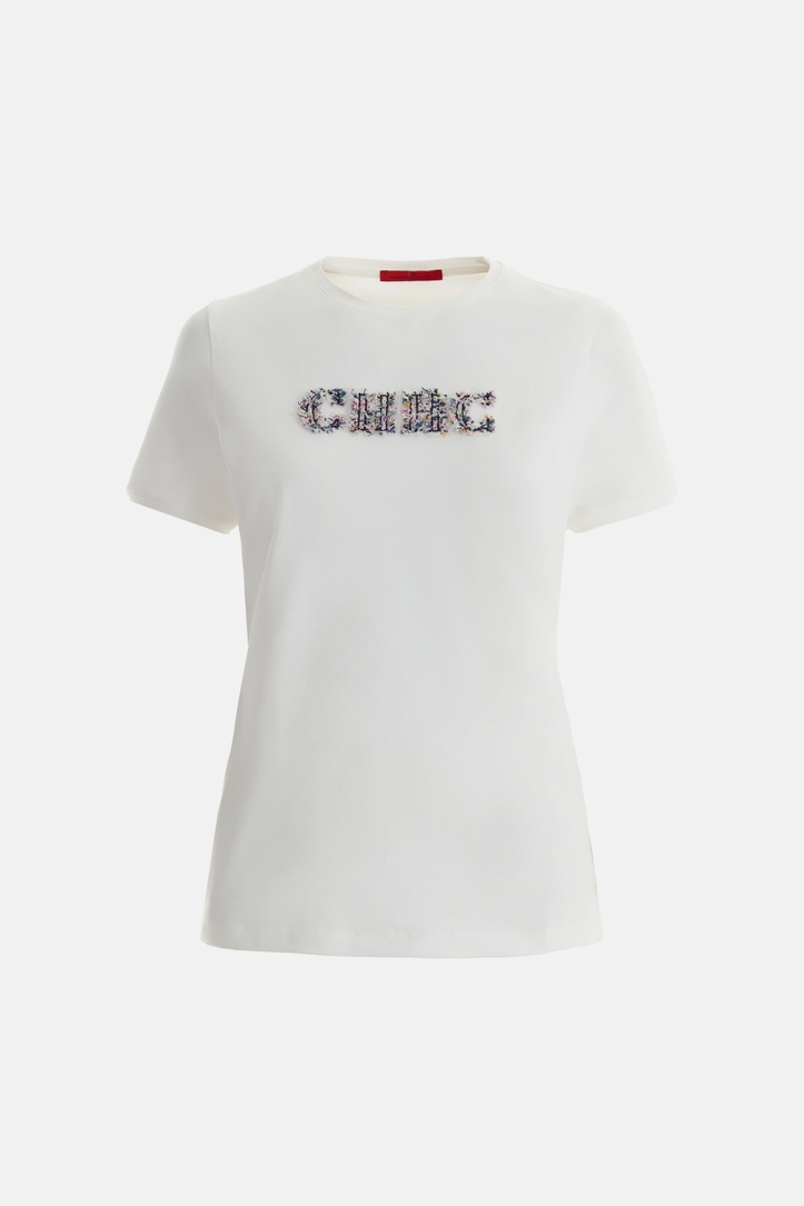 Frayed Embroidered CH T-Shirt