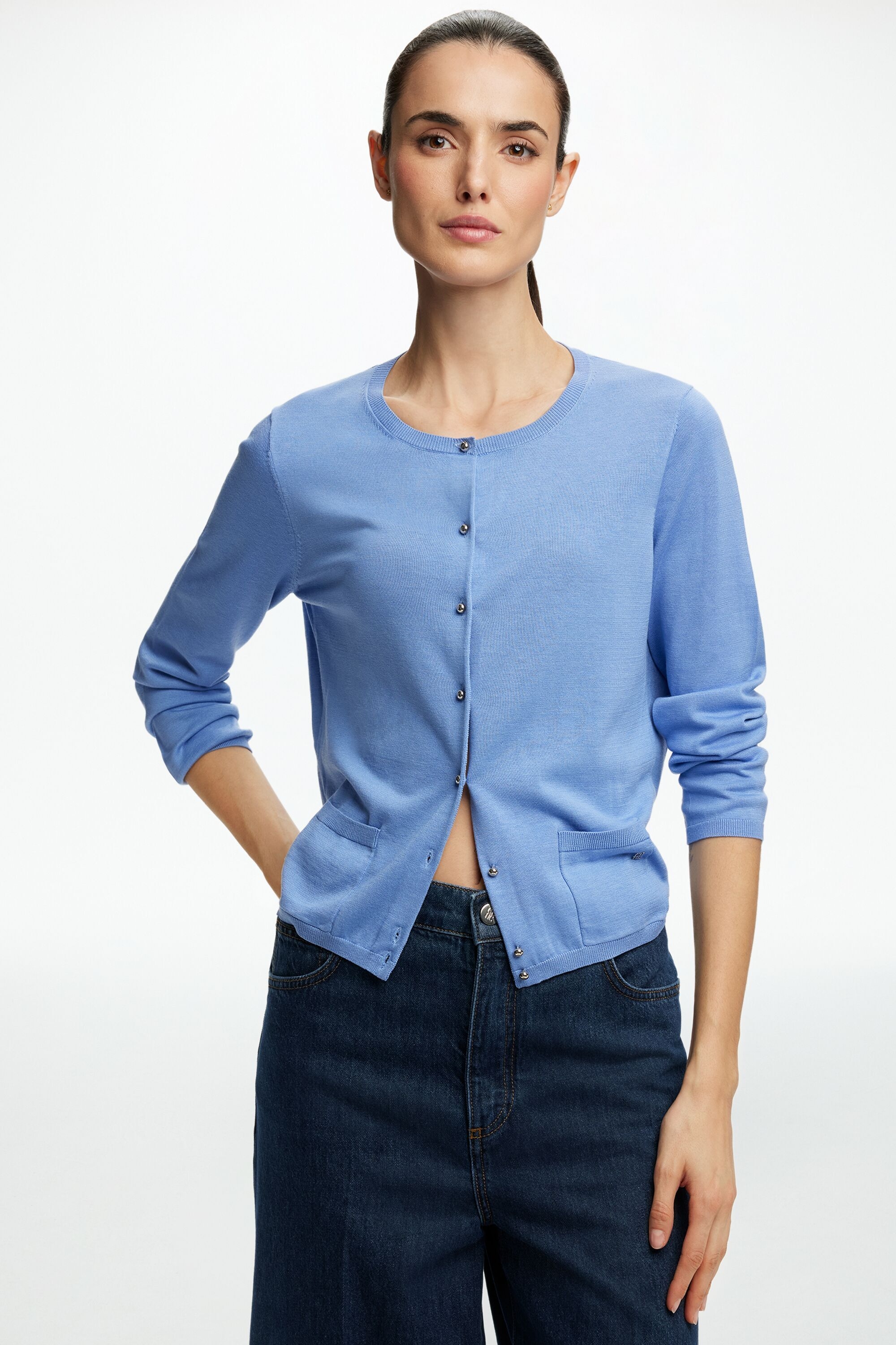 Silk Knit Straight-Fit Jacket