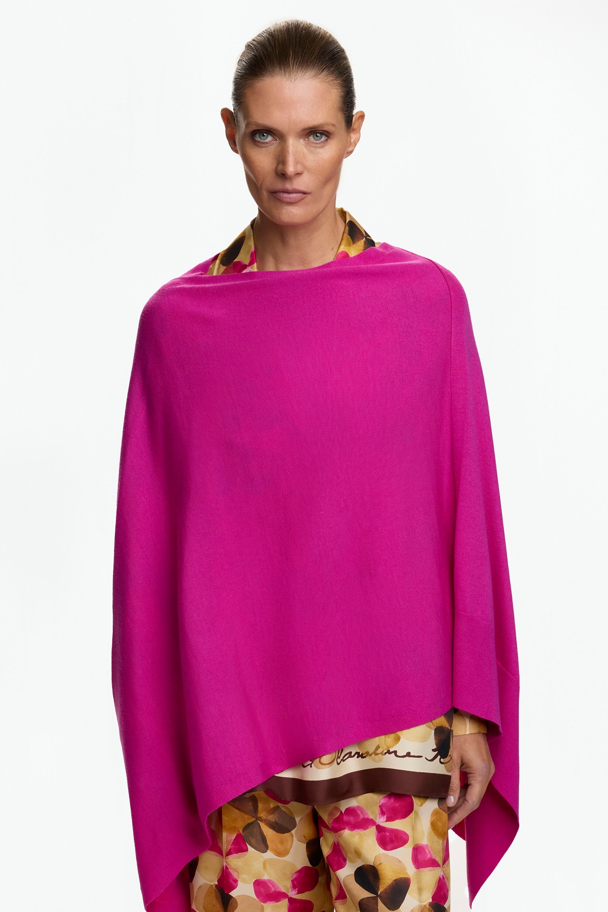 Merino Wool Asymmetric Oversize Cape