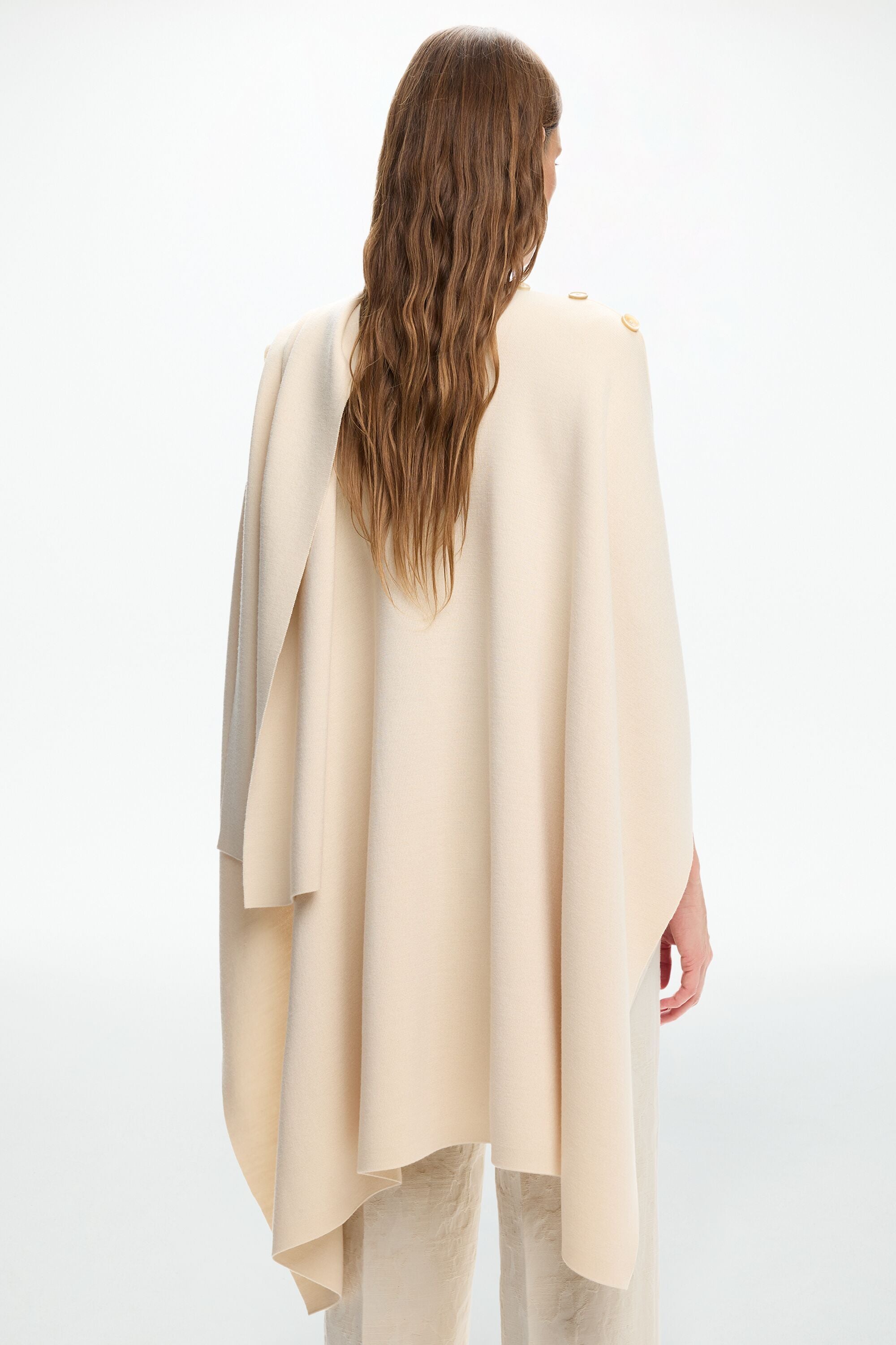 Double-Faced Knit Oversize Cape ecru - CH Carolina Herrera Double-Faced Knit Oversize Cape ecru - CH Carolina Herrera