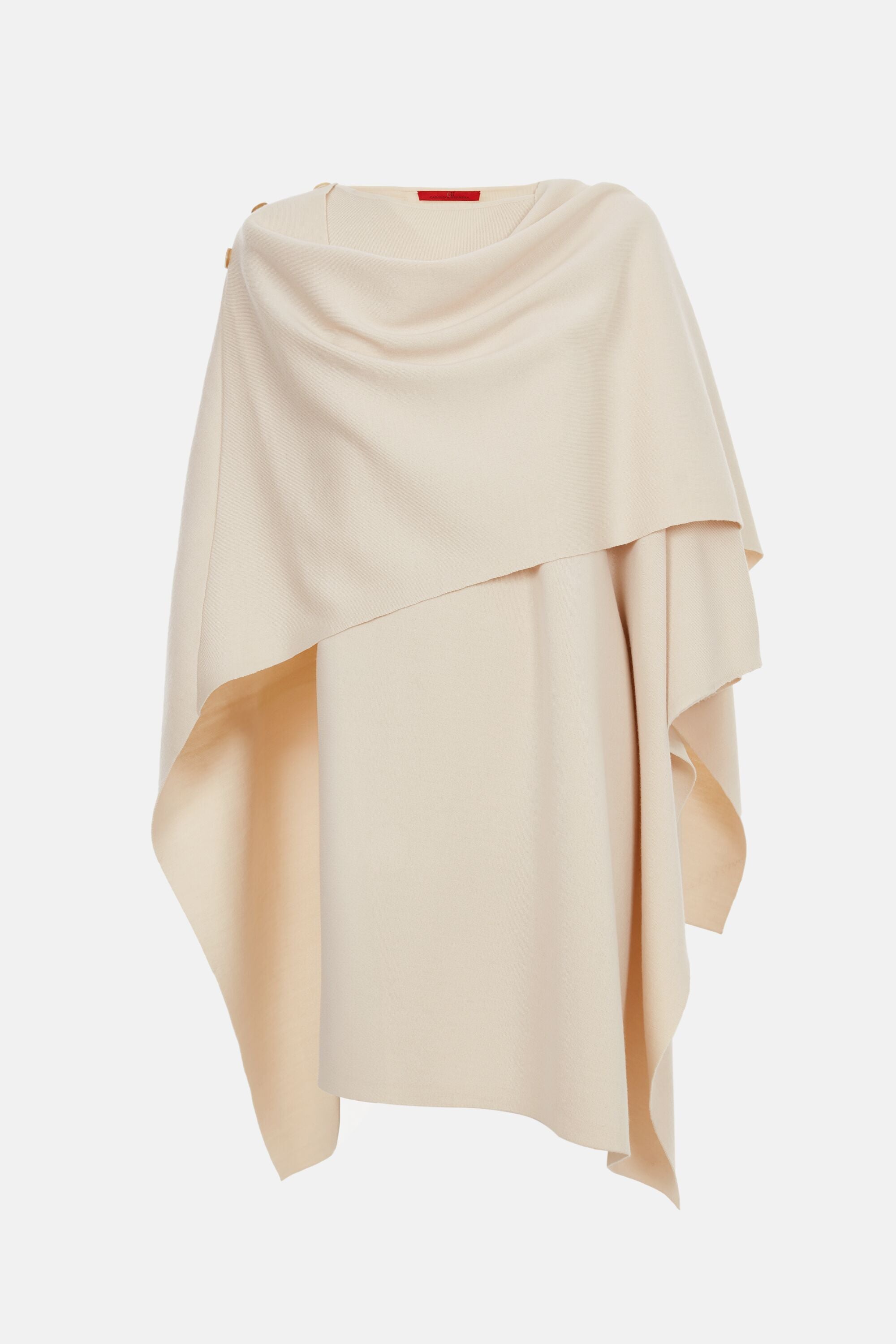 Evam Eva Renew-Wool Poncho Ivory