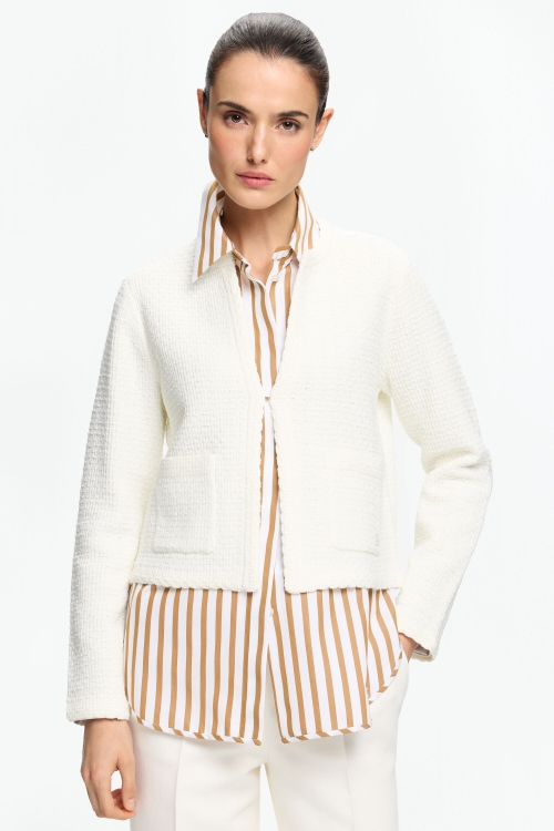 TEXTURED STRAIGHT-FIT JACKET