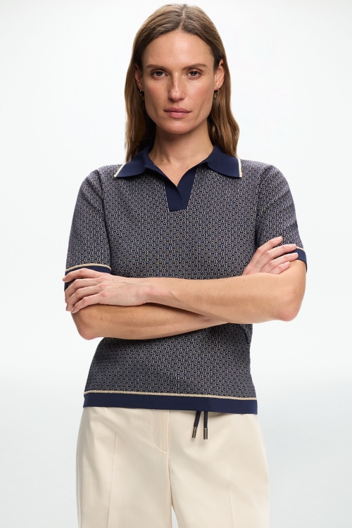 CH JACQUARD FITTED POLO SHIRT