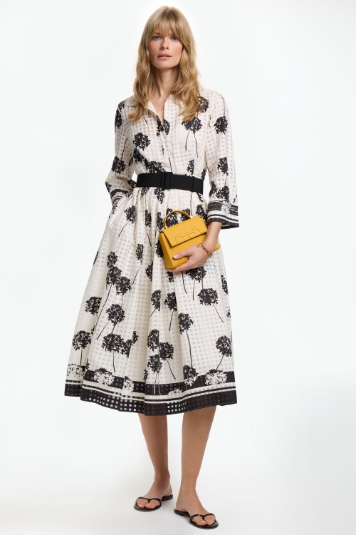 VESTIDO CAMISERO DE JACQUARD ESTAMPADO JASMINE BIZNAGA