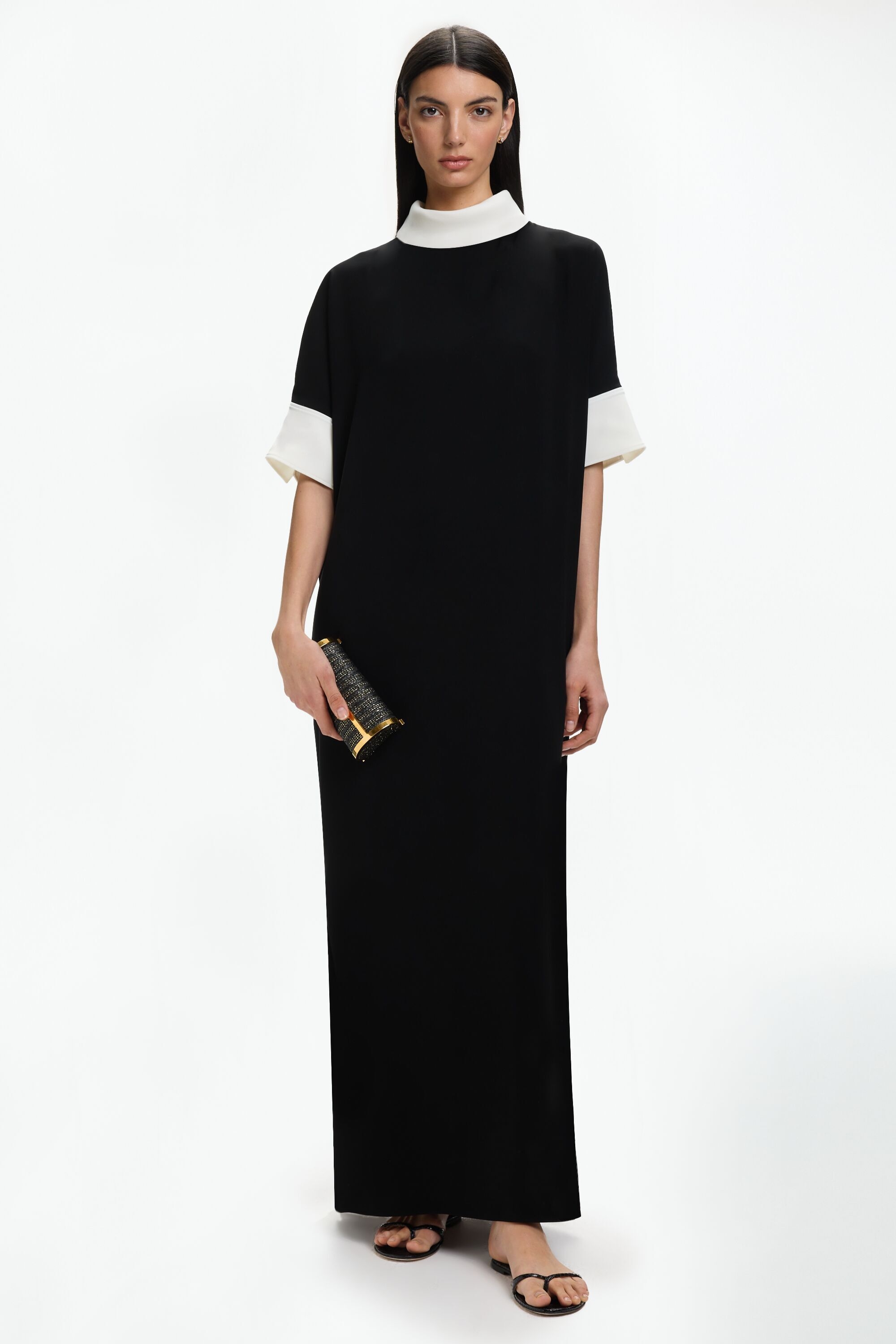 Crepe Oversize Long Dress