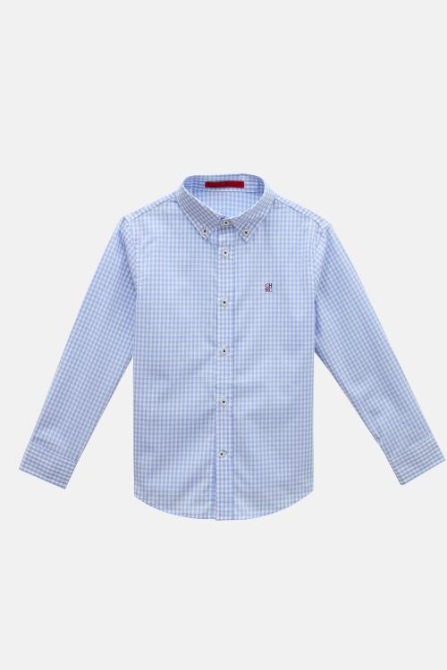 GINGHAM CHECK POPLIN SHIRT